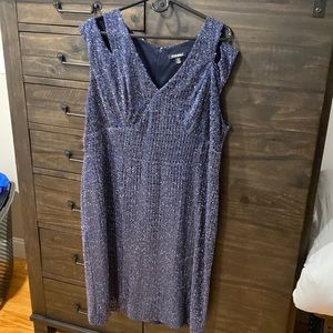 Navy sparkle evening dress